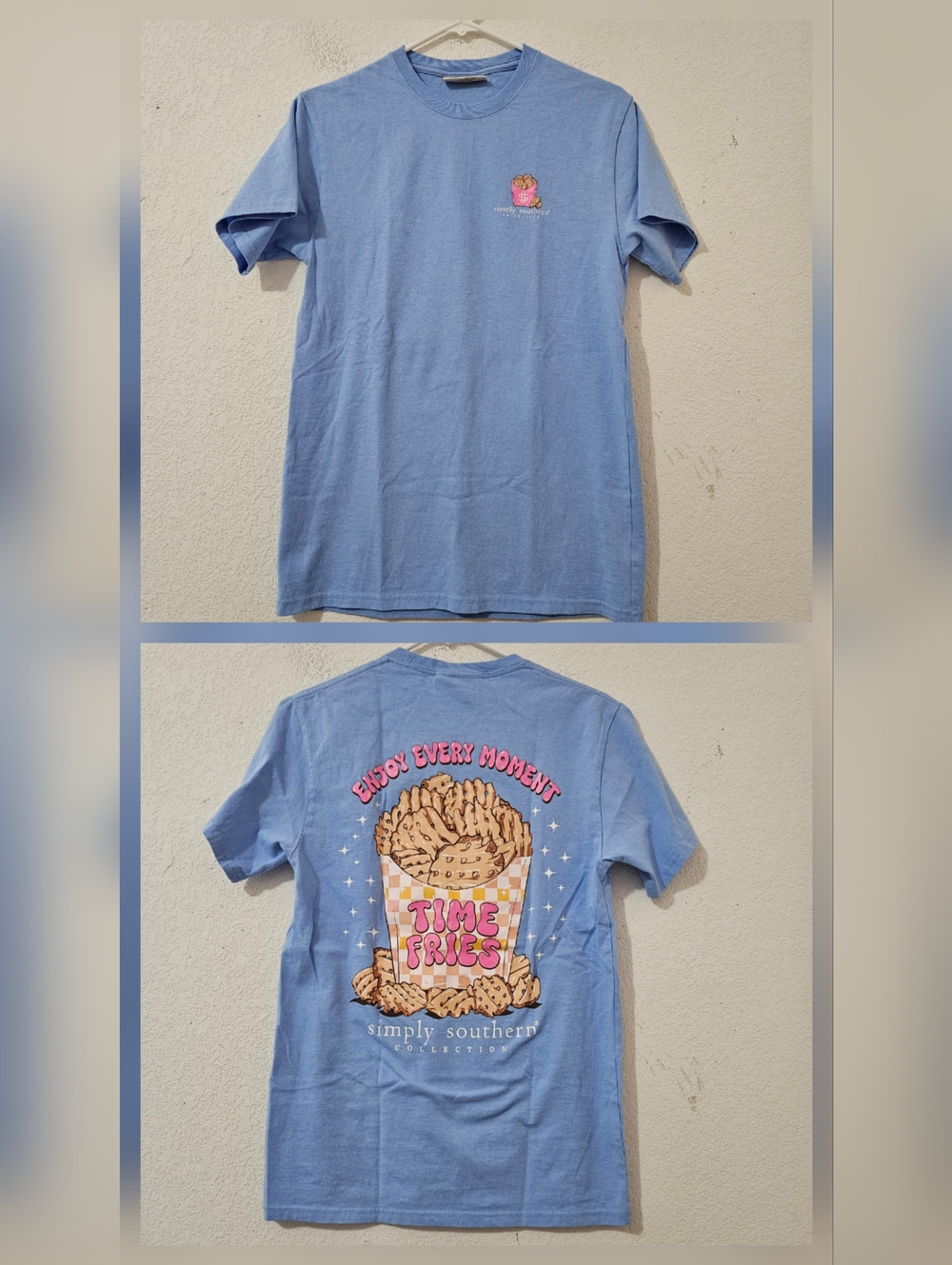 Simply Southern Blue Tee Enjoy Life! Size Small
